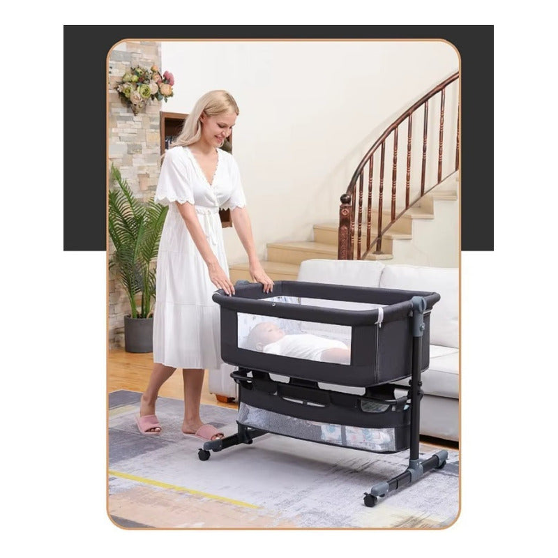 Cuna Colecho Bebe Mosquitero Mecedora Organizador Colchoneta