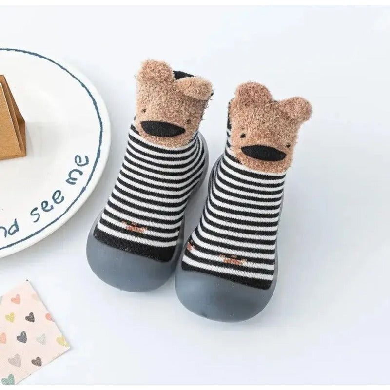 Zapatos Media Suela Silicona Antideslizante Bebes Y Niños