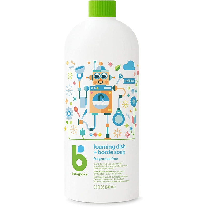 Limpiador Jabón Líquido Tetero Babyganics Rendidor 947ml