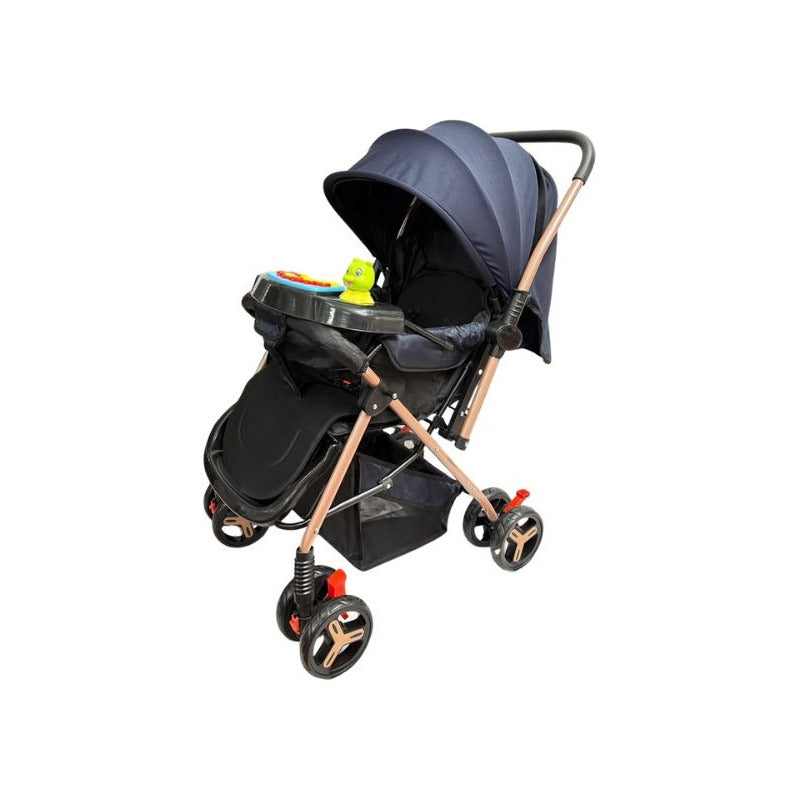 Coche Paseador Bebe Barra Reversible + Juguetes + Mosquitero