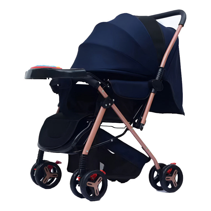 Coche Paseador Bebe Barra Reversible + Juguetes + Mosquitero