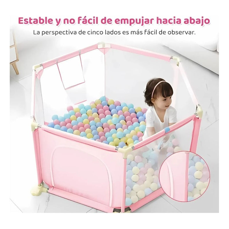 Corral Corralito Juego Bebe Niños Con Mat Alfombra Piscina