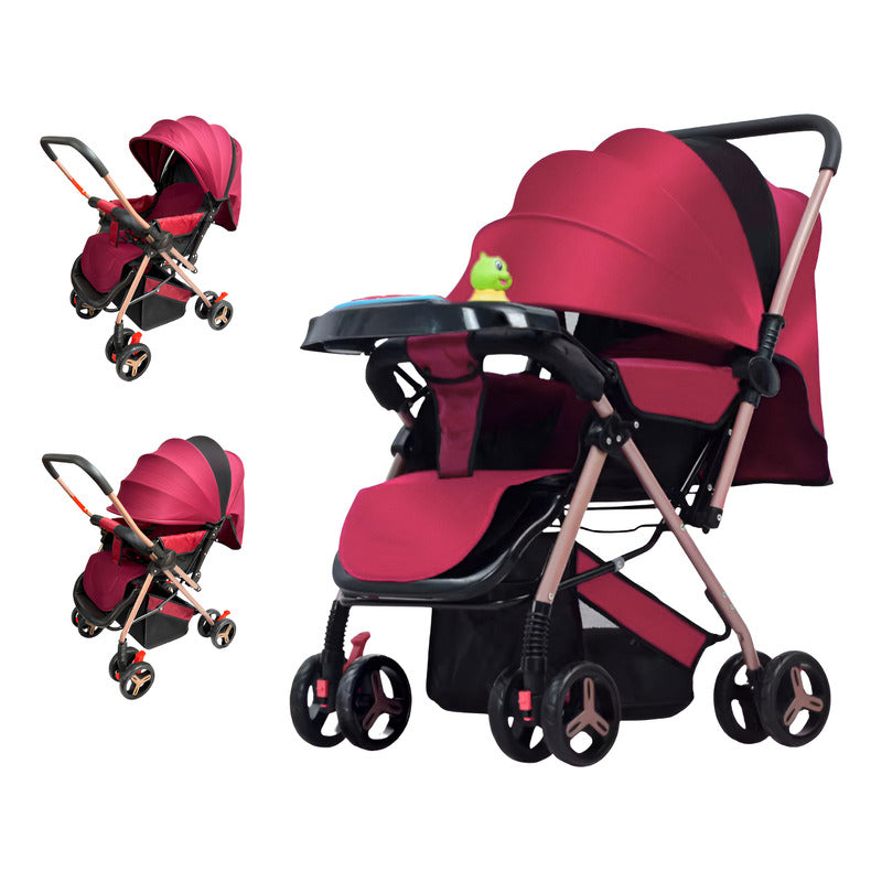 Coche Paseador Bebe Barra Reversible + Juguetes + Mosquitero