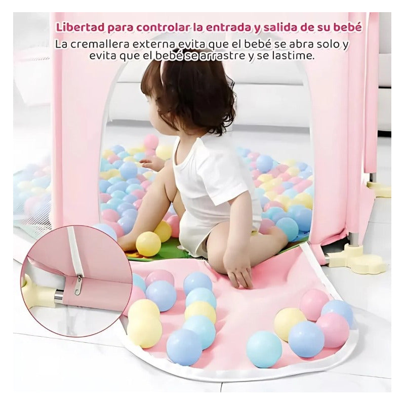 Corral Corralito Juego Bebe Niños Con Mat Alfombra Piscina