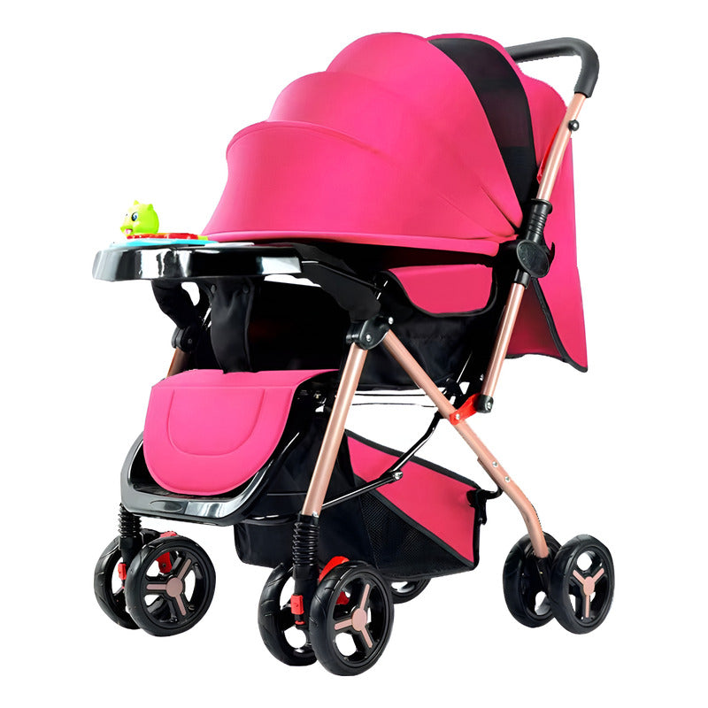 Coche Paseador Bebe Barra Reversible + Juguetes + Mosquitero