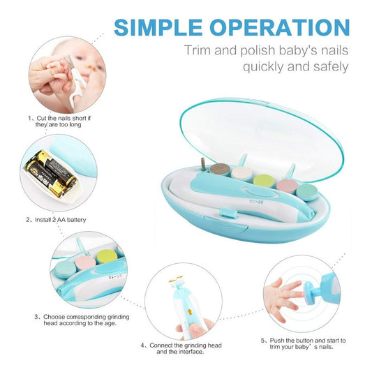Corta Uñas Eléctrico Bebe 6 Pza