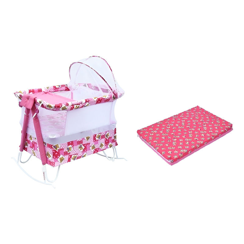 Corral Cuna Bebe Doble Nivel Cambiador Toldillo + Colchoneta
