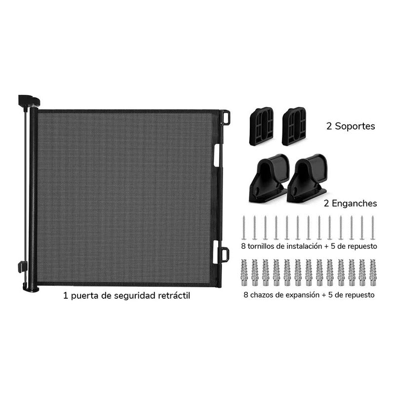 Puerta Retráctil Seguridad Bebe Mascota Extensible 1.8 Mts