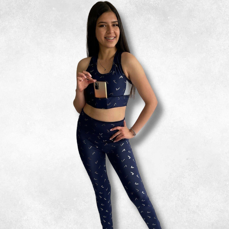 Conjunto Deportivo 2 Piezas Lycra Dama Mujer Varios Colores