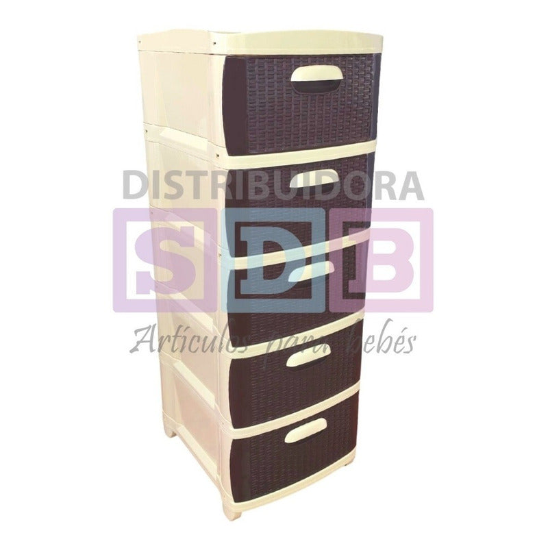 Cajonero Organizador Dubai 5 Gavetas Gavetero Plástico