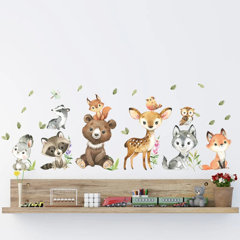 Sticker Vinil Decorativos Adhesivo Infantil Bebe Animalitos