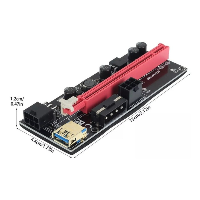 Adaptador Riser Mineria Pci Express 1x A 16x Tarjeta Grafica Único