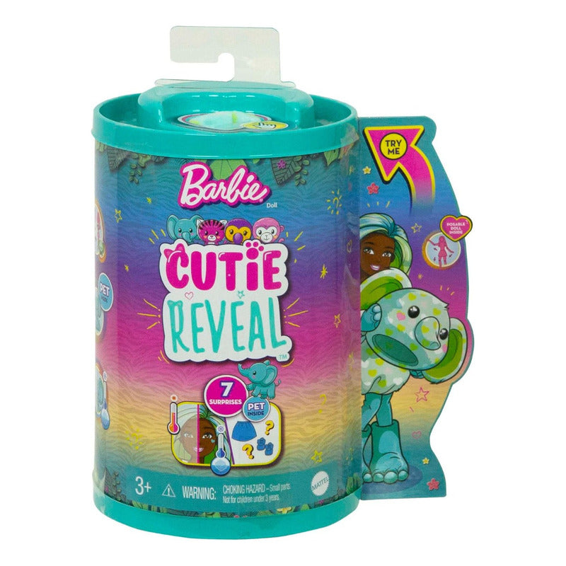 Muñeca Barbie Chelsea Cutie Reveal Jungle Series Elefante