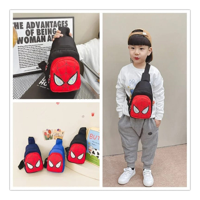Maleta Morral Bolso Riñonera Spiderman Para Niños Niñas