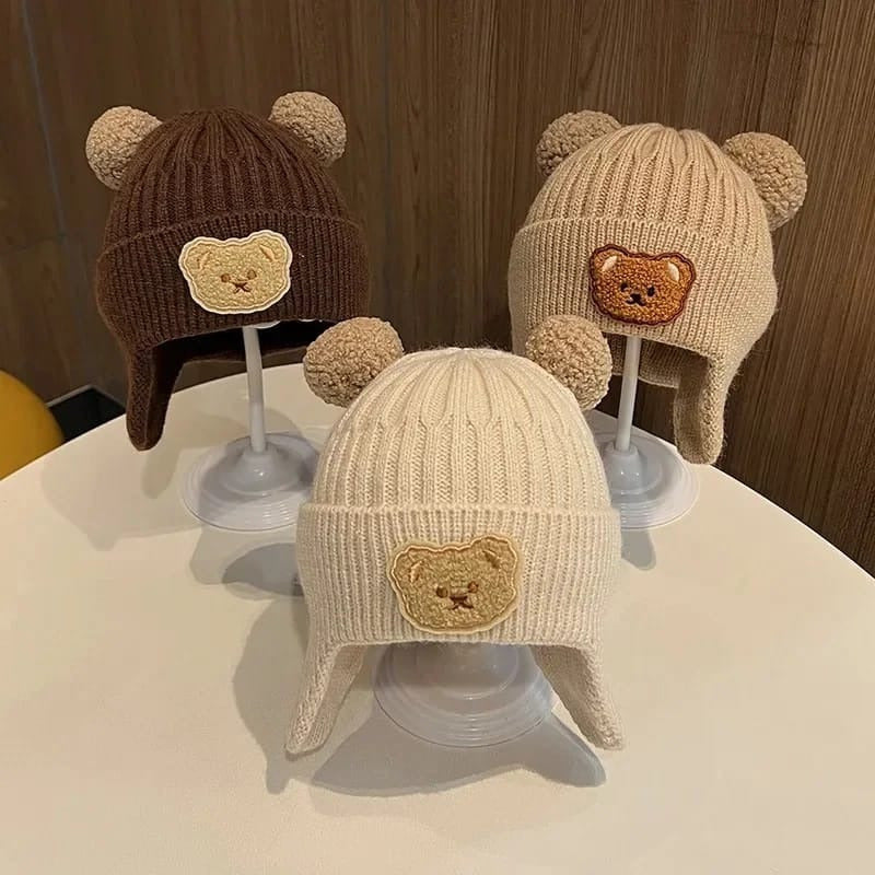 Gorro Gorrito Termico Osito Para Bebe Tapa Orejas