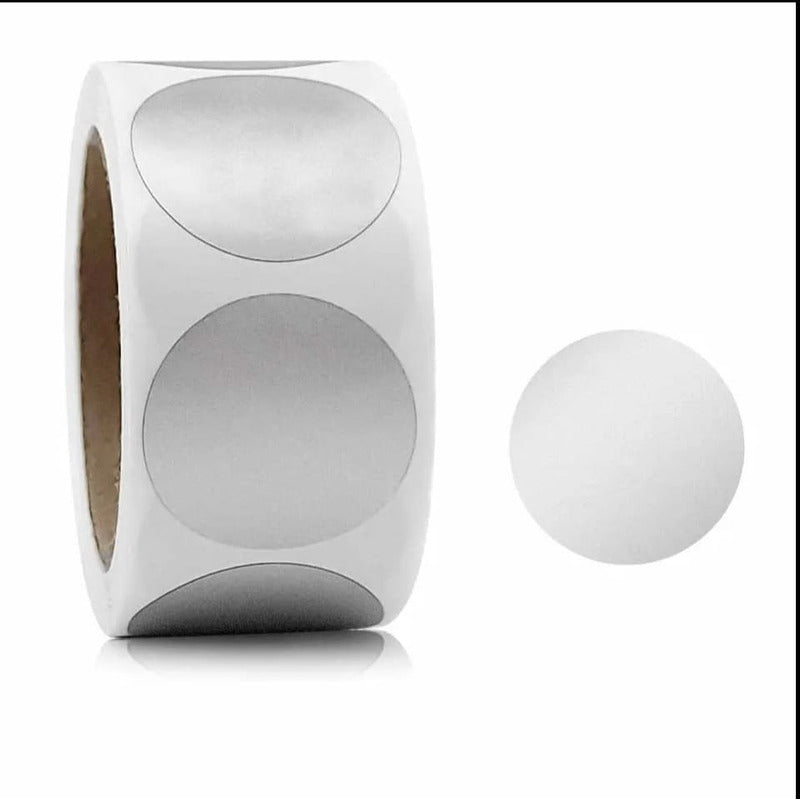 Rotulo Sticker Autoadhesivo Cirular Raspar 2.5 Cm X 300 Pcs