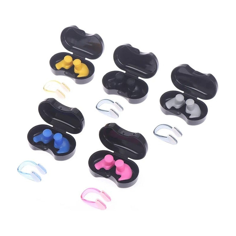 Tapon Oido + Clip + Estuche Natación Impermeables Dormir