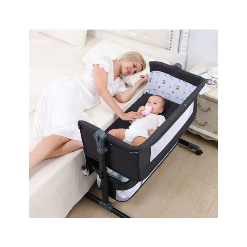 Cuna Colecho Bebe Mosquitero Mecedora Organizador Colchoneta