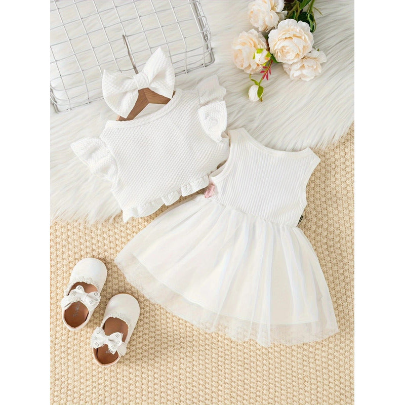 Conjunto Vestido Bebe Niña Elegante Bautizo Cortejo Chaqueta