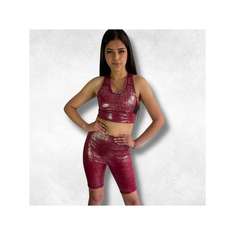 Conjunto Deportivo 2 Piezas Lycra Biker Mujer Varios Colores