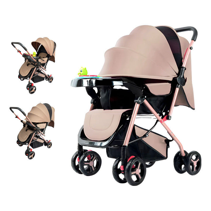 Coche Paseador Bebe Barra Reversible + Juguetes + Mosquitero