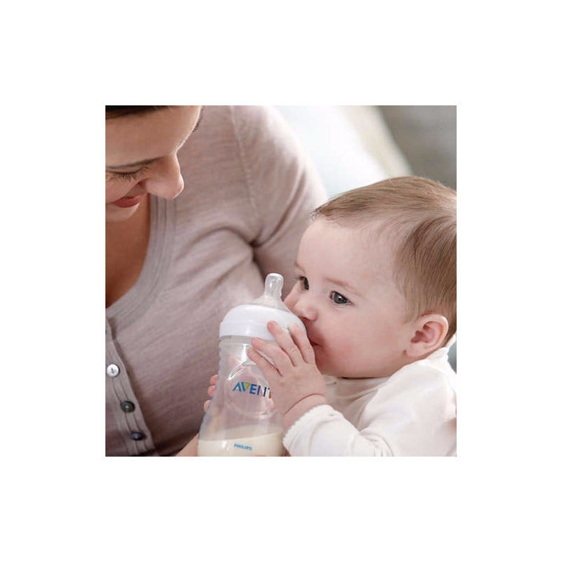 Set Regalo Kit 4 Teteros Avent Natural Chupo Y Cepillo