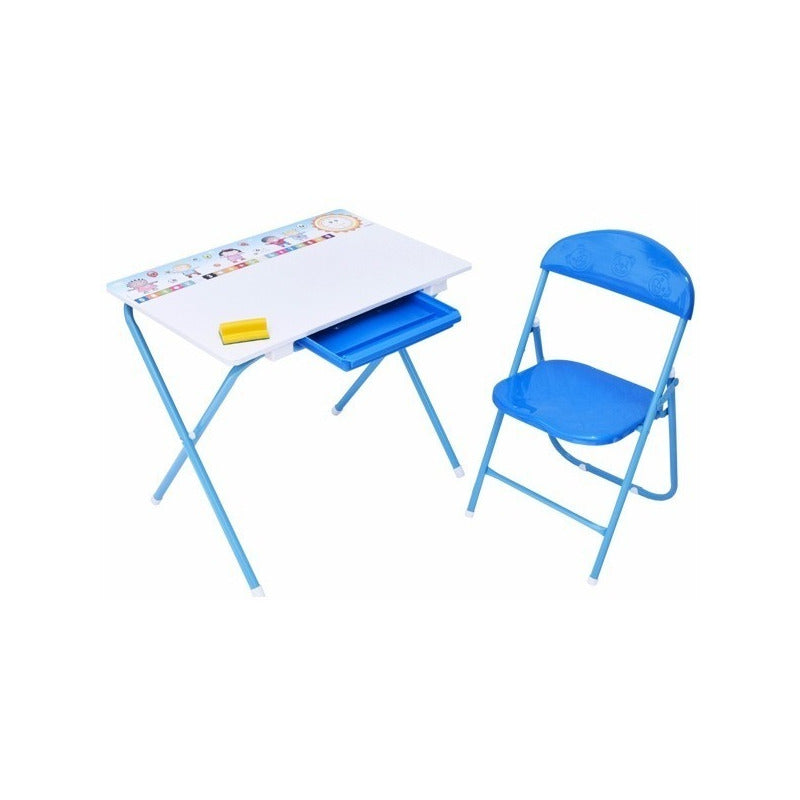 Set Kinder Garden Tablero + Escritorio + Silla Rosado
