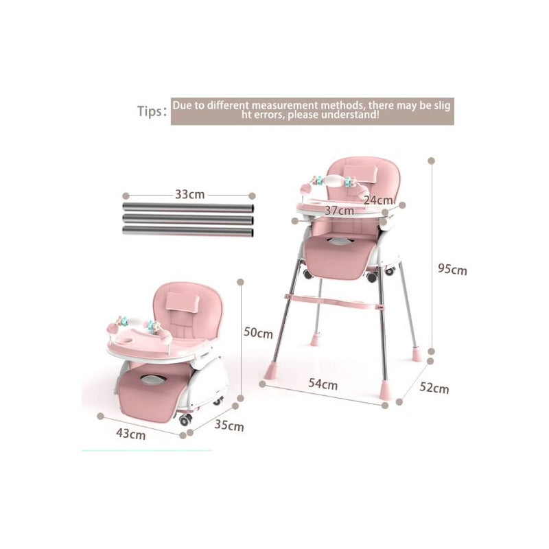 Silla Comedor Bebe 4 En 1 Juguetes Doble Bandeja Booster