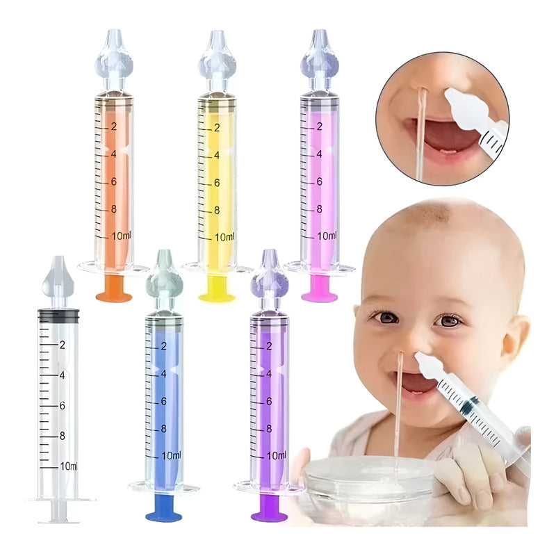 Jeringa Lavado Nasal Bebes Higiene Boquilla Silicona Suave