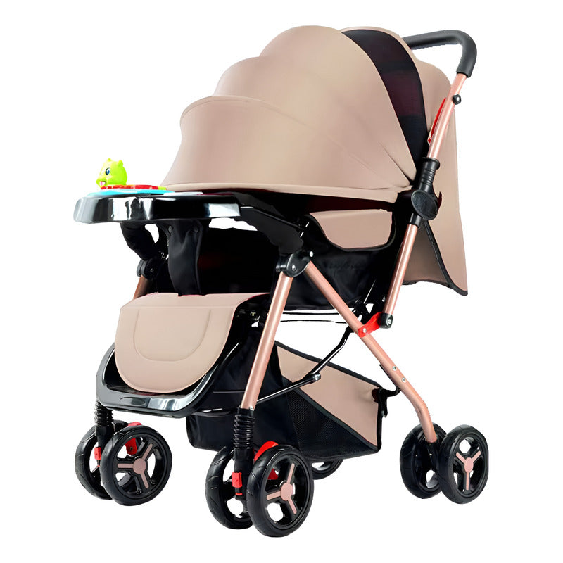 Coche Paseador Bebe Barra Reversible + Juguetes + Mosquitero