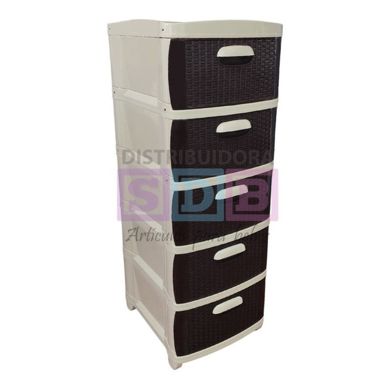 Cajonero Organizador Dubai 5 Gavetas Gavetero Plástico