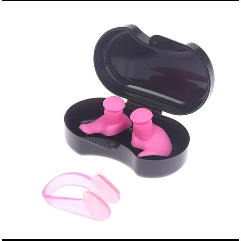 Tapon Oido + Clip + Estuche Natación Impermeables Dormir