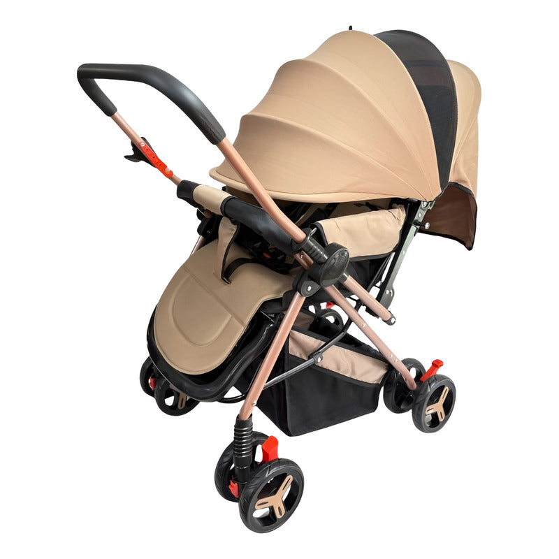 Coche Paseador Bebe Barra Reversible + Juguetes + Mosquitero