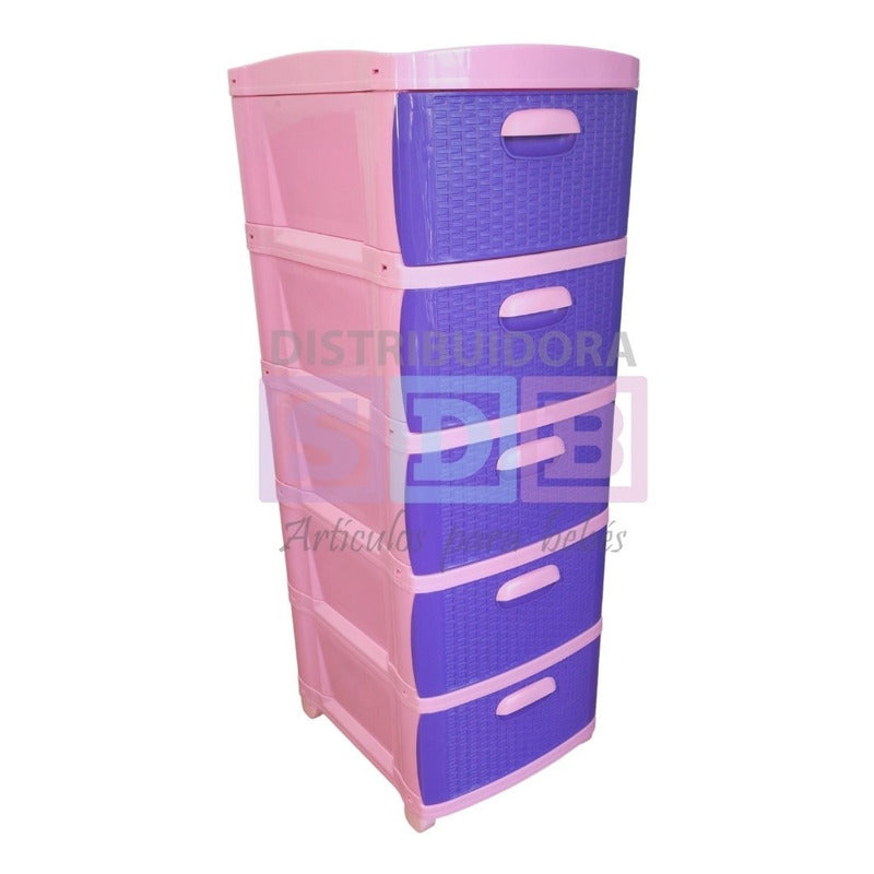 Cajonero Organizador Dubai 5 Gavetas Gavetero Plástico