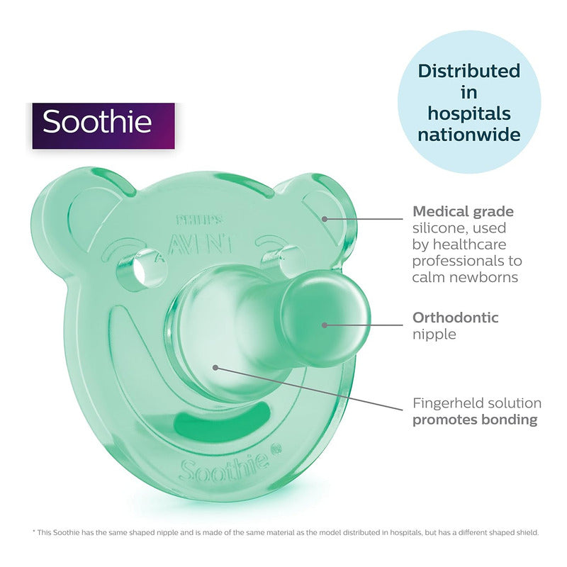 Avent Chupos Entretención X 2 Unidades Soothie Bebe 0-3 M+