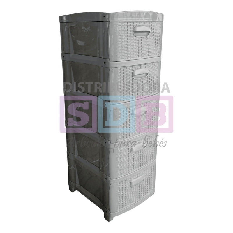 Cajonero Organizador Dubai 5 Gavetas Gavetero Plástico