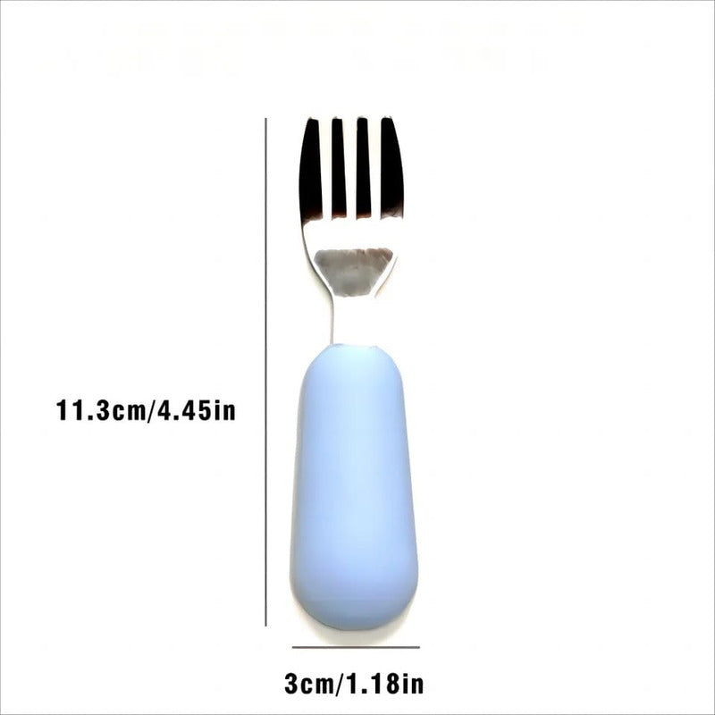Cubiertos Metalicos Para Bebe Niños Niñas Cuchara Tenedor