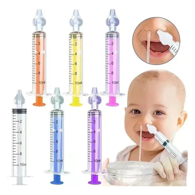 Jeringa Lavado Nasal Bebes Higiene Boquilla Silicona Suave