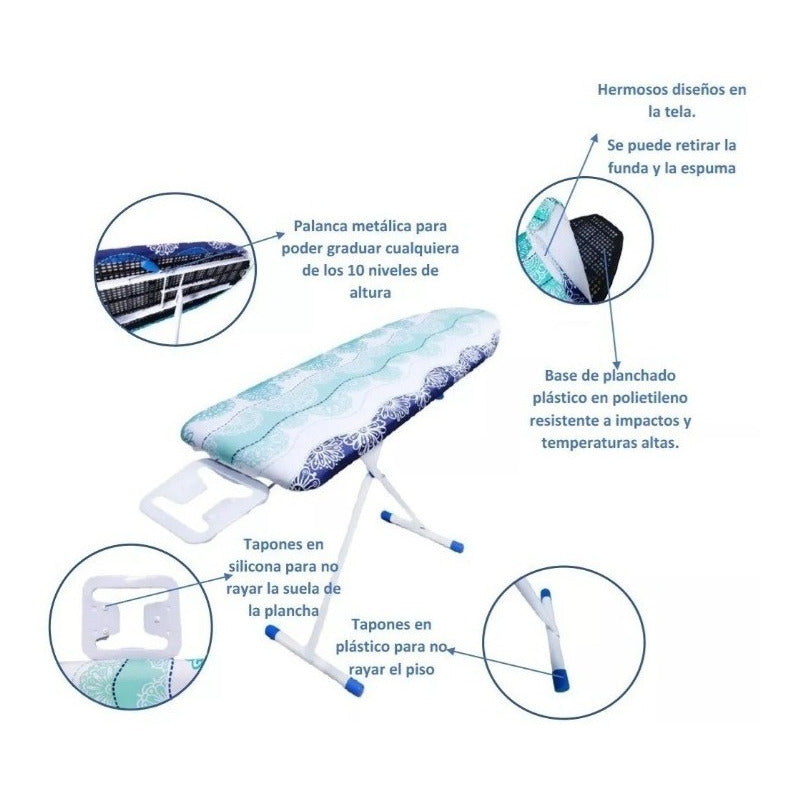 Mesa De Planchar Multialturas Europea Mediana Plegable