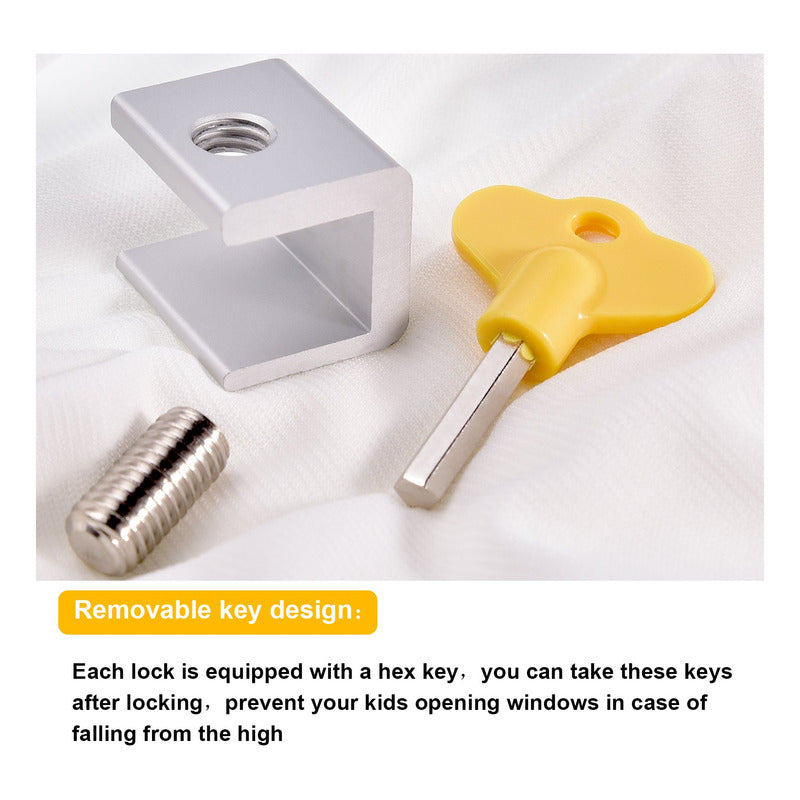Seguro Ventana Puerta Corrediza Cerradura Bebe Mascotas X4