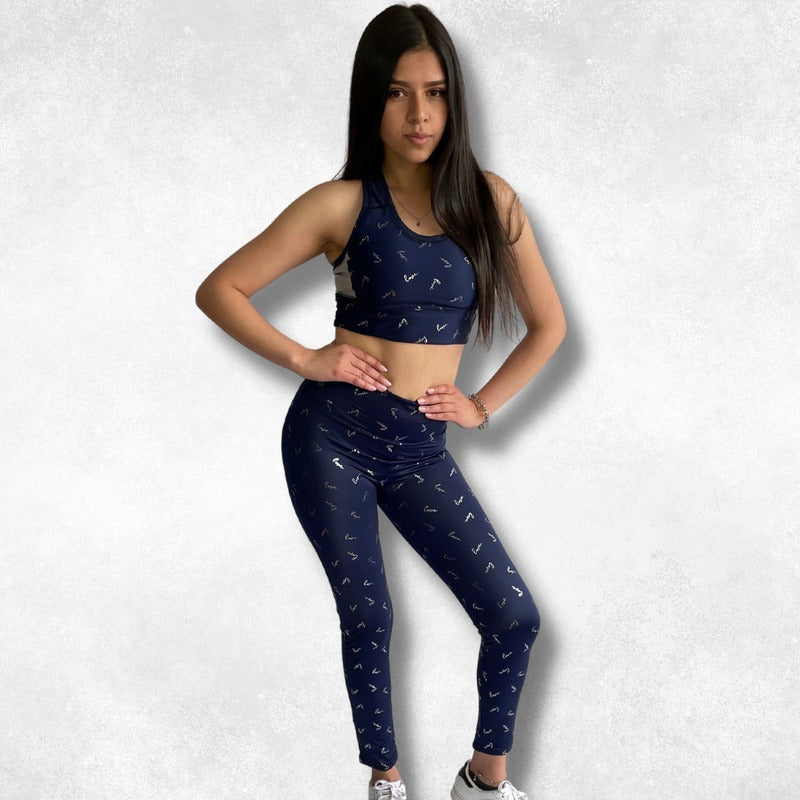 Conjunto Deportivo 2 Piezas Lycra Dama Mujer Varios Colores