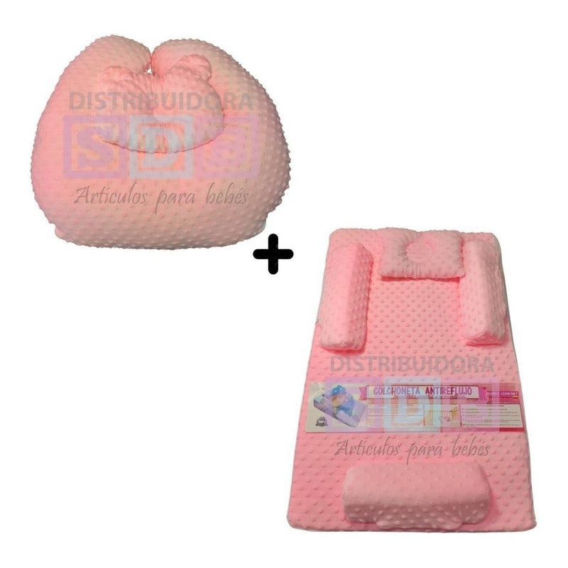 Combo Cojín Lactancia Materna + Colchoneta Antireflujo Bebe