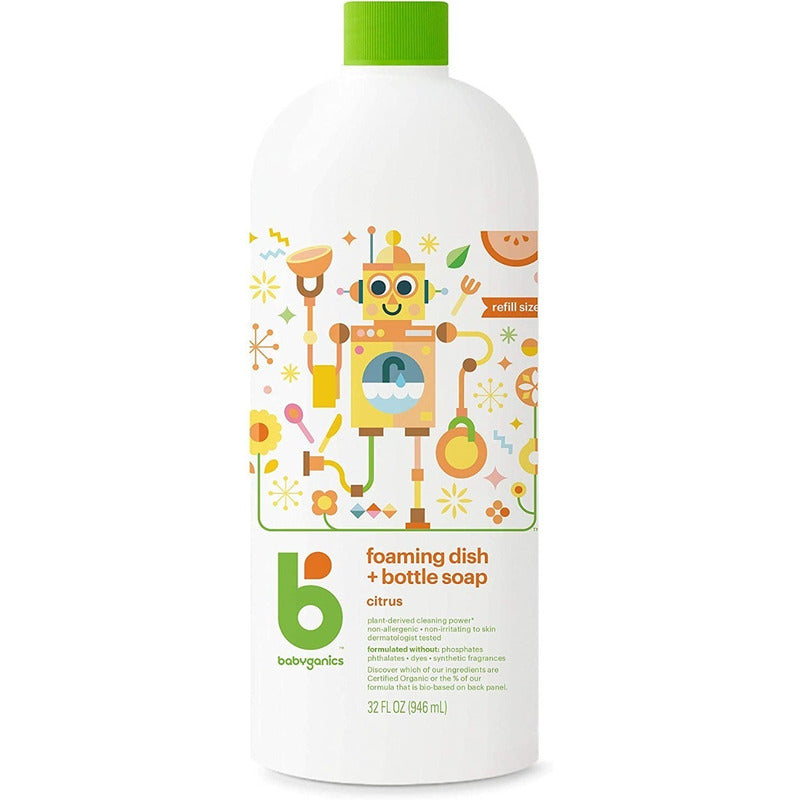 Limpiador Jabón Líquido Tetero Babyganics Rendidor 947ml