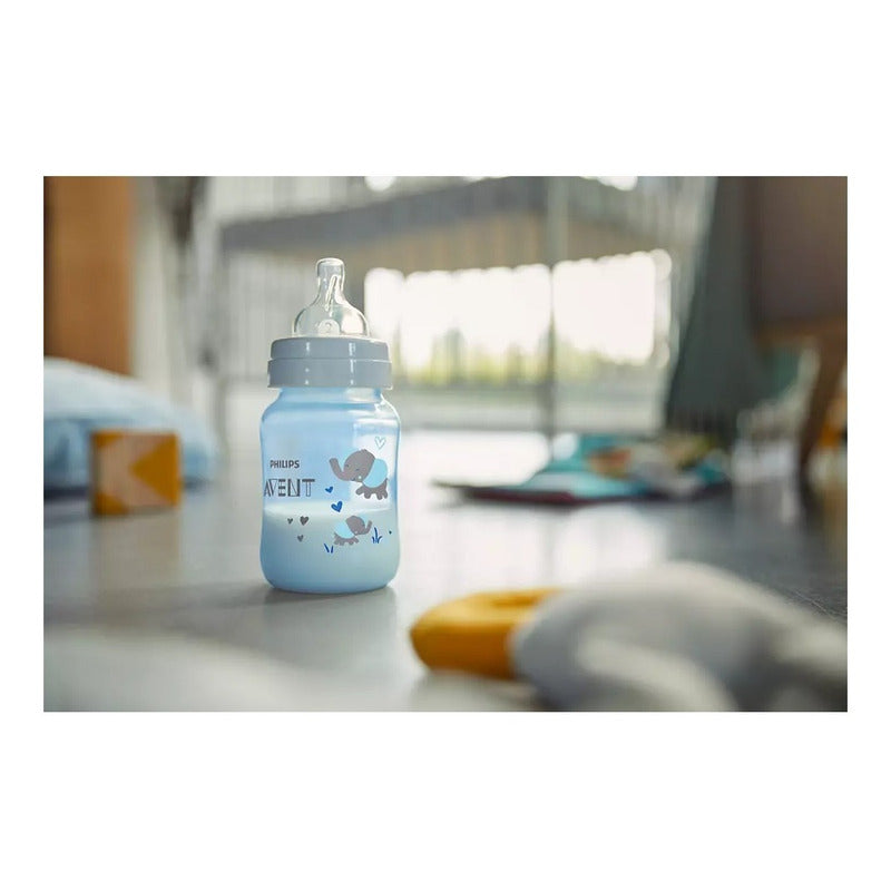Avent Tetero Biberon Classic 9 Oz 260 Ml X1 Und 1m+ Azul