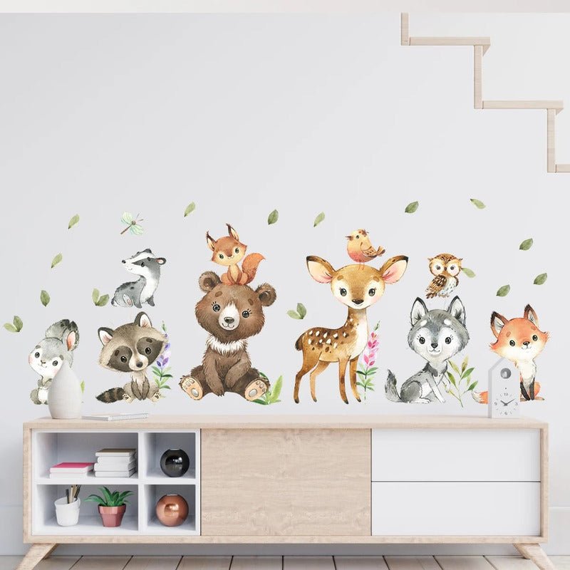 Sticker Vinil Decorativos Adhesivo Infantil Bebe Animalitos