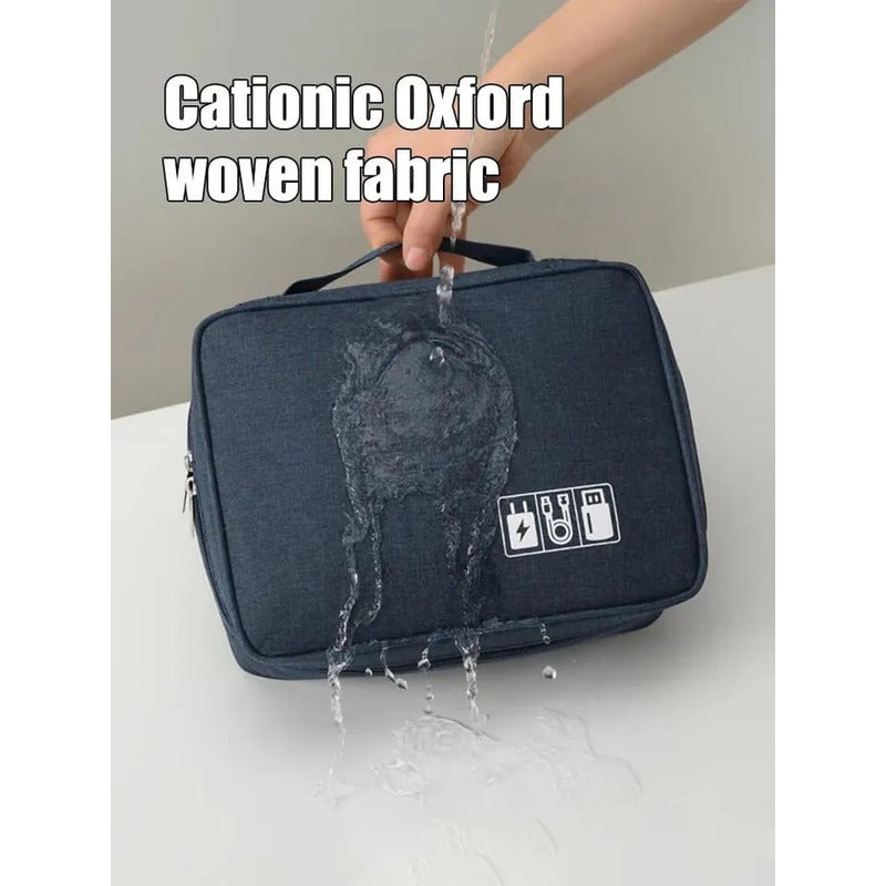 Estuche Organizador Cable Bolsa Electronico Grande 2 Niveles