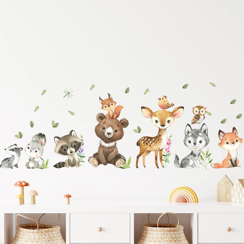 Sticker Vinil Decorativos Adhesivo Infantil Bebe Animalitos