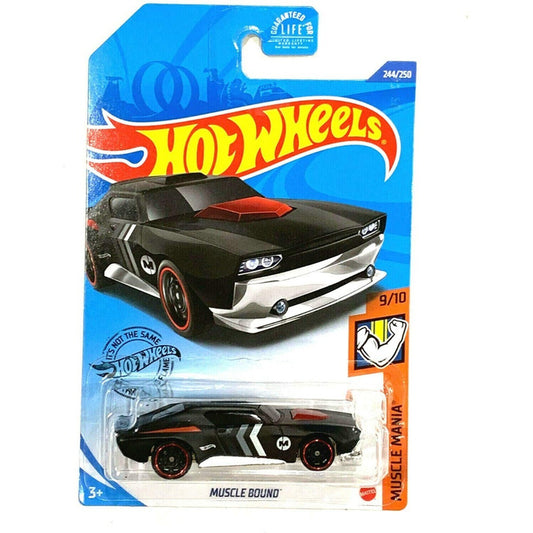 Auto Hot Wheels Cartón Azul Muscle Bound De Colección
