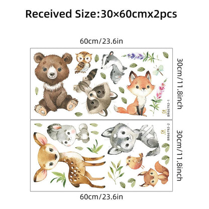 Sticker Vinil Decorativos Adhesivo Infantil Bebe Animalitos