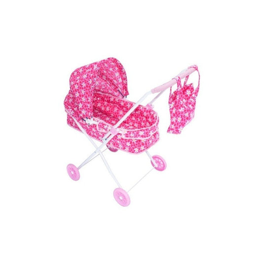 Juguete Cochecito Muñeca Moises Coche Niñas Plegable Y Bolso